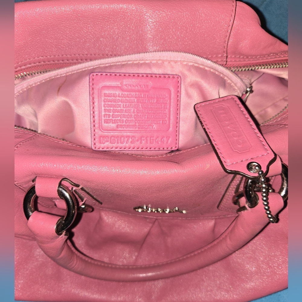 Coach of New York Pink Handbag - Picture 7 of 7
